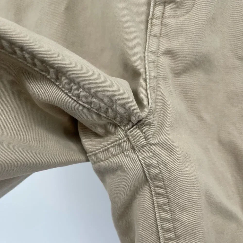 Old Navy Boys Rolled Oats Khaki Uniform Chino Shorts Size 12, Adjustable Waist